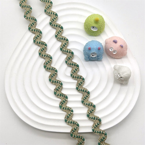 Bande tissée ondulée à chevrons rayée hautement élastique de 6 <span class=keywords><strong>mm</strong></span> avec bord incurvé pour vêtements, sacs, chaussures, accessoires textiles de maison - Product Image 5