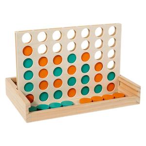 Montessori giocattoli in legno per bambini pensiero logico <span class=keywords><strong>giochi</strong></span> di formazione in legno 4 in fila pieghevole gioco da tavolo Set - Product Image 1