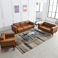MIGE Europäischer Stil Modernes Modulares Günstiges Leder-Bürosofa-Set Designs Bürosofa