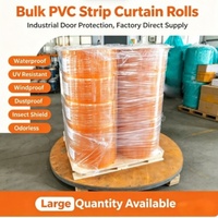 Rouleaux de rideaux en PVC orange en vrac, résistants aux UV, protection contre les insectes, coupe-vent, anti-poussière, inodores, pour portes industrielles, directement de l'usine