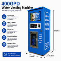 Máquina Expendedora de Agua Automática Comercial para Exteriores, 24 Horas, Sistema de Ósmosis Inversa, Estación de Llenado de Agua Potable Purificada