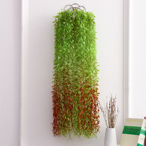 Guirlandes artificielles en saule, 100 cm, rouge et vert, décoration suspendue pour la maison, le balcon, le plafond - Product Image 1