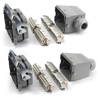 Connecteur Rectangulaire Robuste BYLJQ HDC-HE IP65 avec Couvercle, Prise à Entrée Latérale pour Câblage d'Alimentation des Machines d'Automatisation