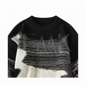 Suéteres cómodos cálidos modernos delanteros ajustados para ropa de punto de suéter de manga larga de color personalizado - Product Image 1