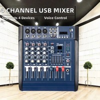 Mélangeur de voix professionnel 4 canaux 402D USB filaire réglable, amplificateur 20Hz-20kHz, vente en gros
