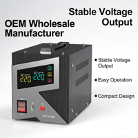 Stabilisateur de tension AC monophasé Ruikang, très vendu, avec contrôle par relais, 220V, pour usage domestique, affichage numérique LCD, protection multiple