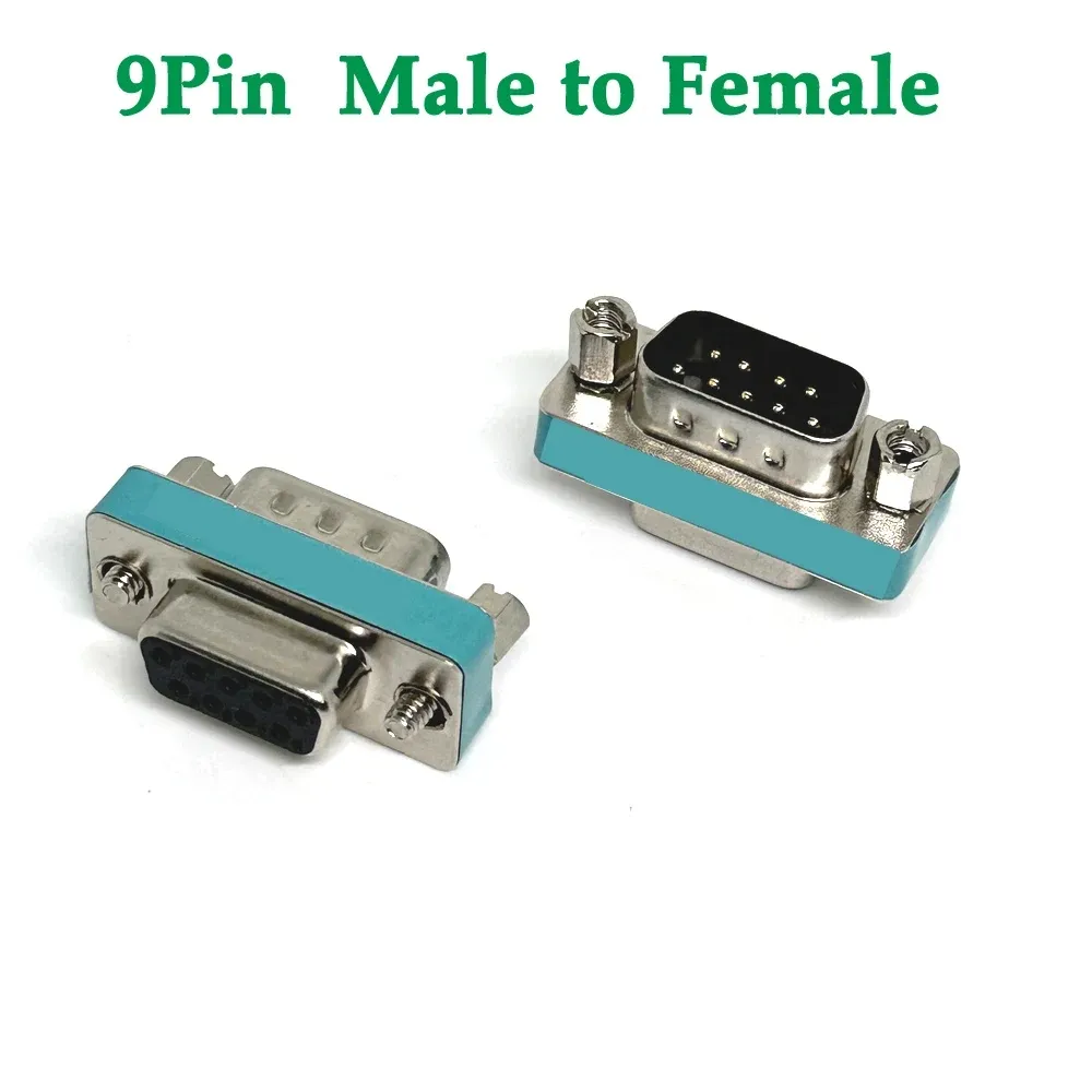 Conector de tomada serial DB9 macho para fêmea/macho para macho/fêmea para fêmea/mini adaptador de conversor de gênero 485 120 ohm 9 pinos
