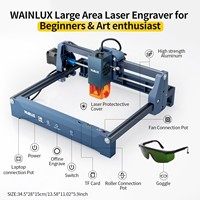 Máquina de Grabado Láser de Fibra OEM WAINLUX X2 10W Refrigerada por Aire, Doble Cabezal, Kit DIY para Madera, Metal, Acrílico, Plástico, Goma, Contrachapado, IA