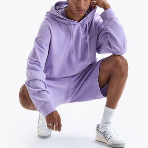 Logo personnalisé sportif taille haute coton polyester pull à capuche short bouffante impression respirant survêtement cordons automne - Product Image 5