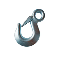 FAST Brand G80 Hanging Eye Slide Hook with Safety Latch Other Fasteners 320A Ring Eye Tongue Hook Alloy Steel Spray Red