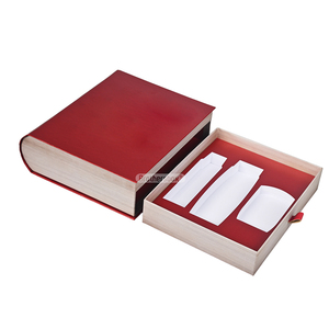 Manufacture Biodegradable Custom Logo Gift Box Packaging Customized Book Shaped Drawer Box With Ribbon - Product Image 2