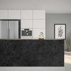 Dalles de granit basaltique noir en pierre naturelle TMZ pour carrelage de cuisine, comptoirs de salle de bain, éviers, design moderne, surface polie - Product Image 2