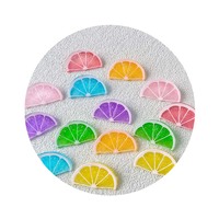 100Pcs Hars Kunstmatige Lemon Lime Slice Ornamenten Zoete Poppenhuis Fruit Ambachten Voor Home Party Decoratie Bruiloft Vaas Vulstoffen
