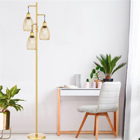 Lampes sur pied de style industriel avec variateur d'intensité pour salon, lampe sur pied d'angle simple