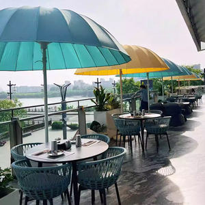 Sombrilla Circular para Exteriores, Venta Directa de Fábrica, para Restaurantes, Jardines, Villas y Hoteles, Sombrilla de Patio - Product Image 4