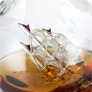 Ensemble de carafe à whisky, carafe <span class=keywords><strong>Globe</strong></span>, cadeaux à whisky, avec 2 verres, perles, 4 glaçons, pince et entonnoir, distributeur de boissons - Product Image 4