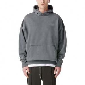 Custom Vintage Acid Wash <b>Hoodie</b> <b>Men</b> Heavy French No String Hoodies Cotton 320g Unisex Pullover <b>Hoodie</b> - Product Image 1