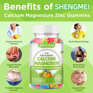 Gomitas Musculares de Alta Potencia para Adultos y Adolescentes, Refuerzo Inmunológico con Magnesio, Calcio, Vitamina y Zinc, No Apto para Mujeres Embarazadas - Product Image 5