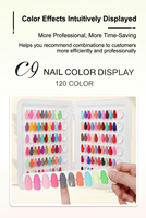 Nuancier de vernis à ongles en plastique 120 couleurs avec inserts pour faux ongles, livre d'échantillons pour l'affichage des couleurs de vernis acrylique – Vente en gros