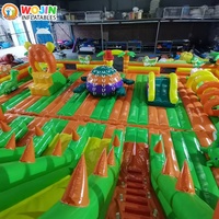 Parc de jeux gonflables Carnival Fun Air Bounce, parc à thème Dino, design personnalisable, bâche en PVC Plato de 0,55 mm