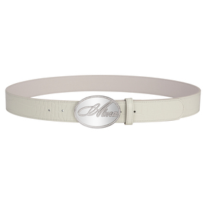 Custom Logo Alloy Plate <strong>Buckle</strong> With Rhinestone White Unisex Women <strong>Mens</strong> Luxury Genuine Leather <strong>Belts</strong> - Product Image 4