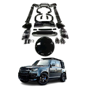 Kit de Carrocería Negro Brillante de Alta Calidad para Land <span class=keywords><strong>Rover</strong></span> Defender <span class=keywords><strong>007</strong></span> - Parachoques Delantero/Trasero/Rejilla/Cubierta de Moldura/Embellecedor/Faldones Laterales (Nuevo) - Product Image 1
