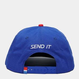 Casquette Snapback en Coton Bleu Non Structurée à 5 Panneaux avec Logo Personnalisé OEM, Broderie, Bord Plat, Couleur Contrastée, Mode - Product Image 6