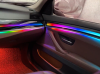 Iluminación Ambiental Dinámica de 64 Colores para BMW Serie 5 F10 F11 2011-2017, Accesorios de Iluminación LED para el Interior, Molduras para Puertas
