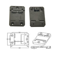 Adaptor Braket Plastik Profesional 68mm untuk PCB DIN C45, Pemasangan di Rel, dengan Klip Rel 35mm untuk Relay