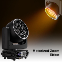 Lámpara LED Shehds de 19x15W, Cabeza Móvil con Efecto Wash, RGBW, para DJ, Bar, Discoteca, Iglesia, Escenario, con Zoom y Enfoque