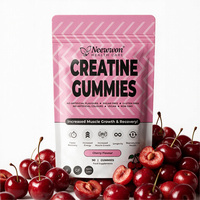 Neewwon Gummies de Créatine Monohydrate Végétaliennes Sans Sucre 5g Saveur Cerise Soutien Nutritionnel pour les Performances Sportives des Femmes