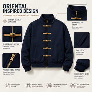 <span class=keywords><strong>Giacca</strong></span> Varsity da <span class=keywords><strong>Uomo</strong></span> Personalizzata OEM, <span class=keywords><strong>Giacca</strong></span> in <span class=keywords><strong>Velluto</strong></span> <span class=keywords><strong>a</strong></span> <span class=keywords><strong>Coste</strong></span> con Bottoni <span class=keywords><strong>a</strong></span> Nodo Cinese, Realizzata Interamente in Camoscio, <span class=keywords><strong>Giacca</strong></span> Stile Tang con Chiusura <span class=keywords><strong>a</strong></span> Rana - Product Image 4