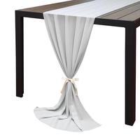 Chemin de table élégant en mousseline de soie 72*304cm réglage salle à manger Vintage Arches Banquets mariage DecorTable Runner