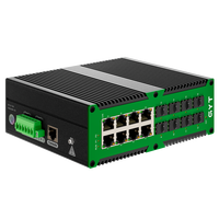 Switch de gestión industrial L2, 8GE + 8SFP, Gigabit, fibra óptica, 56Gbps, sin ventilador, -40~75°C ℃   DC12-52V CE RoHS IE2800-8T8S-R