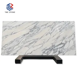 Wall Panels Vanity Top Premium Quality Polished 100% Natural White Marble Arabescato Slab for Countertop Wall Floor Tile