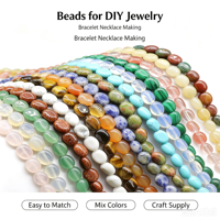 Perles ovales en pierre naturelle, perles en pierre polie lisse pour la fabrication de bracelets, colliers, bijoux, bricolage, vente en gros