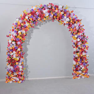D-UFA58 Arco de flores artificiales para bodas, arco de flores hecho a mano en forma de U, arco de flores de seda para decoración - Product Image 6