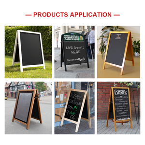 Nouvelle conception de tableau noir pliable en bois de style A, personnalisable, pour les entreprises - Product Image 5