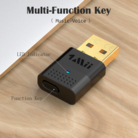 1Mii B10 Mini pour adaptateur Bluetooth Dongle USB avec pour Aptx Aptx-LL Aptx-HD et adaptatif pour Bluetooth 5.3 Audio sans fil