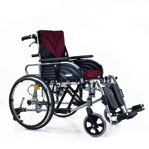 รถเข็นวีลแชร์แบบปรับเอนได้ รุ่นพรีเมียม Takan YC800 โครงอะลูมิเนียม พนักพิงปรับเอนได้ ที่พักขา PU ล้อหลัง PU ขนาด 24 นิ้ว สายรัดหน้าอก เบรกมือ แบบใช้มือหมุน - Product Image 3