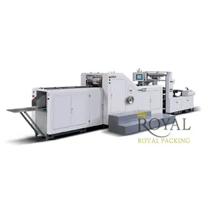 Máquina semiautomática para fabricar bolsas de papel alimentadas por rollo para máquinas para hacer bolsas de papel de envío Kraft