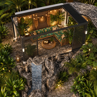 Kit de pergola rétractable à lames en aluminium avec finition thermolaquée, écologique et durable pour jardin, terrasse et usage extérieur
