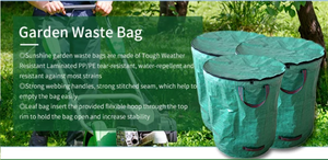 Sac à feuilles de jardin renforcé, grande capacité, sac à déchets réutilisable pour les débris forestiers et le nettoyage des cours agricoles - Product Image 5