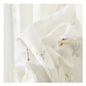 Rideaux transparents texturés en Polyester blanc, filtre mural, lumière du soleil, pour rideau de chambre à coucher