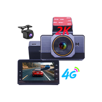 OEM ODM Caméra embarquée 3 pouces 4G, Enregistreur de voiture avec caméra avant 2K et arrière 720P, Moniteur de stationnement et Diffusion en direct à distance