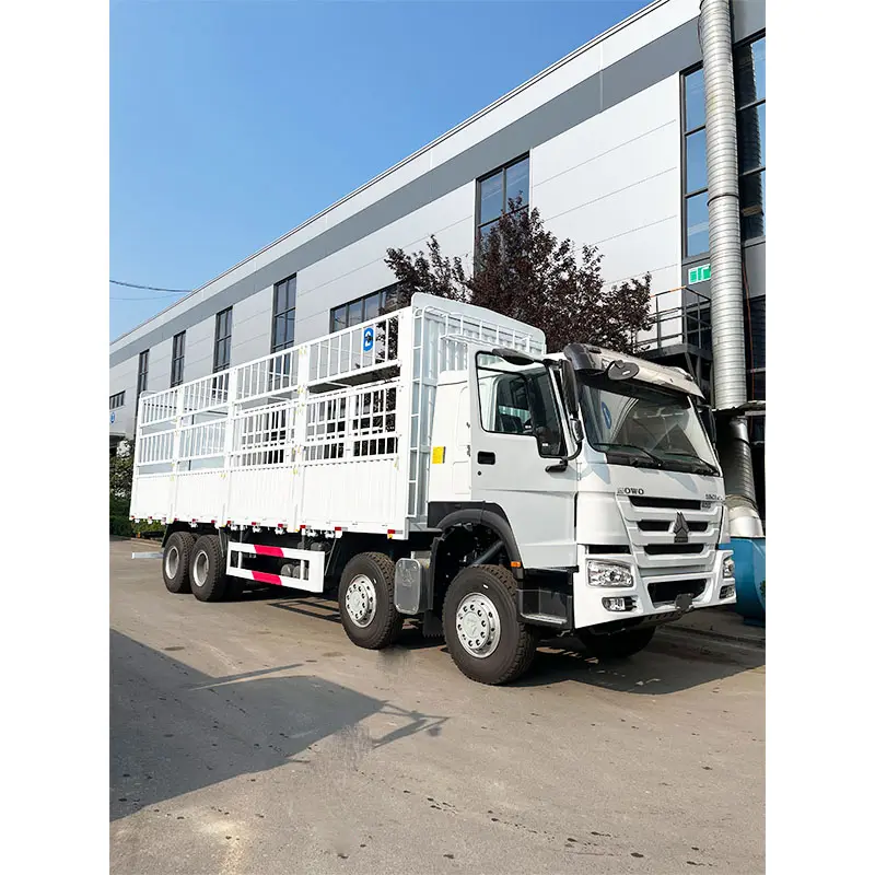 High Quality New Used HOWO 8X4 12 Wheel 40Ton Fence Cargo Truck for sale
