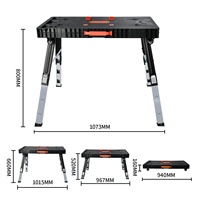 Yvertak — établi de travail Portable et pliable, 5 en 1, plan de travail avec scie, pour Garage, extérieur et intérieur