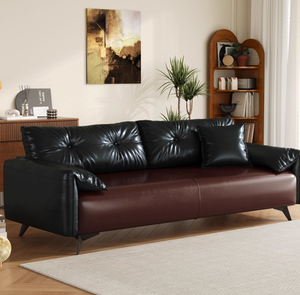 أزياء الطراز الحديث معنفدة شمع الجلد النفط مع الإسفنج داخل أريكة متعددة الألوان لشقة صغيرة غرفة المعيشة مكتب - Product Image 2