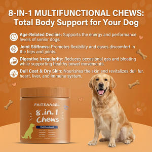 Suplemento Multivitamínico Masticable para <span class=keywords><strong>Perros</strong></span> 8 en 1 de Marca Blanca, con Glucosamina, Probióticos, para el Corazón, las Articulaciones, la Piel y el Sistema Inmunitario, Venta al por Mayor - Product Image 1