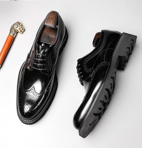 Chaussures habillées décontractées pour hommes, nouveau style luxueux et tendance, grandes tailles, bout rond, en cuir véritable - Product Image 6